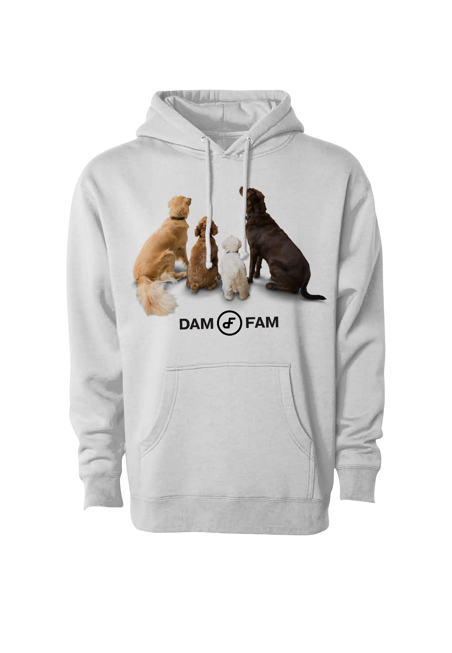 DamFam Dogs Hoodie - White